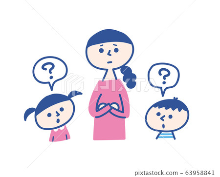 Children's questions mother who is worried Children's questions mother who is worried 63958841