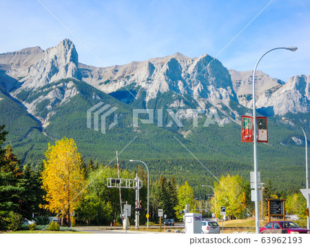 Canadian Rockies in Autumn-Canmore City and Mountains / Kananaskis Country-Alberta, Canada 63962193
