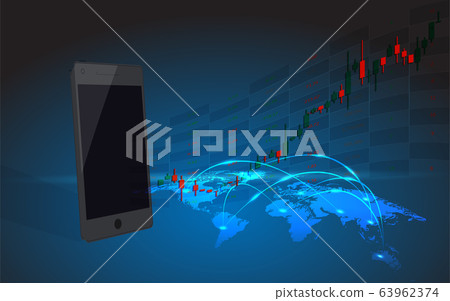 Stock market or forex trading graph in futuristic 63962374