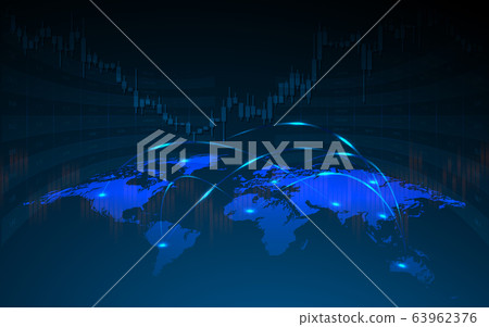 Stock market or forex trading graph in futuristic 63962376