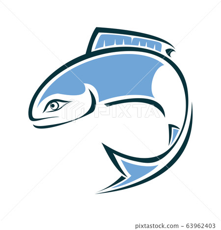 Fish Logo design vector template. Round sign. Fish Logo design vector template. Round sign. 63962403