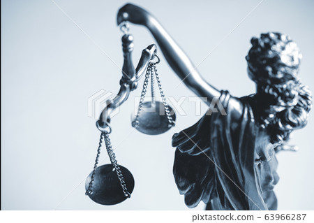 Top down view of a statue of Justice Top down view of a statue of Justice 63966287