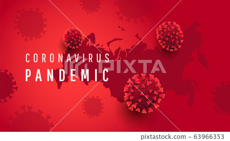 Deadly coronavirus covid 19 cells and Russia map Deadly coronavirus covid 19 cells and Russia map 63966353