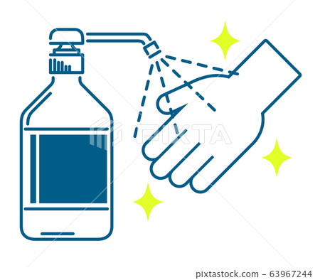 Alcohol disinfectant icon 63967244
