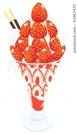 Strawberry parfait illustration 63967470