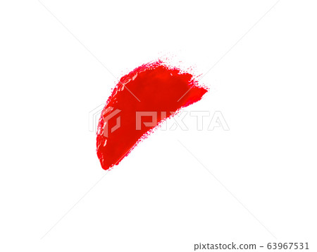 Beauty concept with red nail polish brush stroke Beauty concept with red nail polish brush stroke 63967531