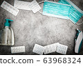 Hand sanitizer protective mask pills thermometer 63968324