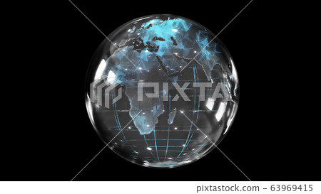 3D rendering of an abstract stylized planet globe 3D rendering of an abstract stylized planet globe 63969415