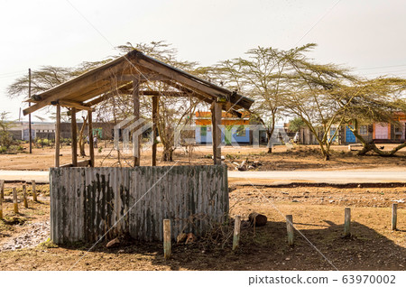 Small customs hut made of scrap metal Small customs hut made of scrap metal 63970002