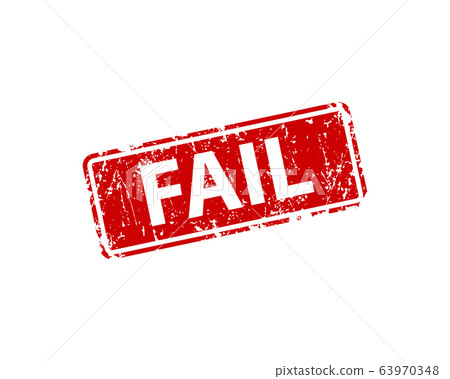 Fail stamp vector texture. Rubber cliche imprint. - Stock Illustration ...
