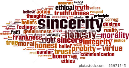 Sincerity word cloud 63971545