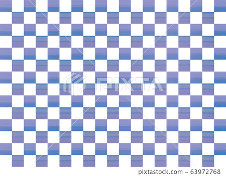 傳統的日本圖案 用水彩畫為市松圖案繪製紫色背景素材 新年賀卡 插圖素材 圖庫