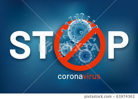Stop Coronavirus Covid-19 design banner vector... - Stock Illustration ...