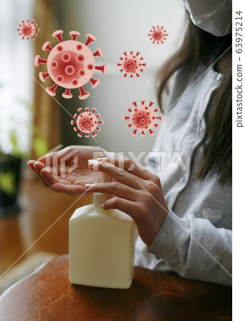 酒精消毒:新的冠狀病毒 酒精消毒:新的冠狀病毒 63975214