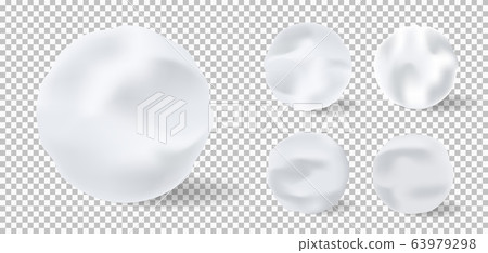 Snowballs isolated set . Snowballs isolated set . 63979298