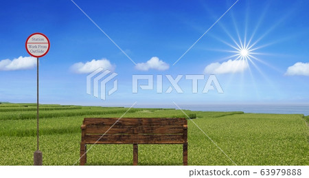 3d rendering of work from outside wit nice view 63979888