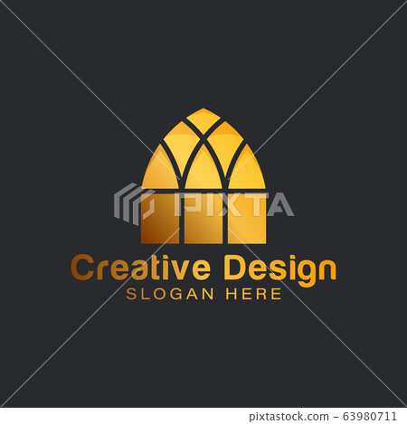 luxury gold tower, dome, mosque  logo Ideas. luxury gold tower, dome, mosque  logo Ideas. 63980711