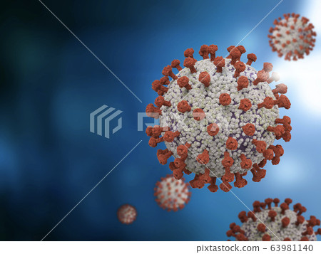 coronavirus cell or covid-19 cell disease 63981140