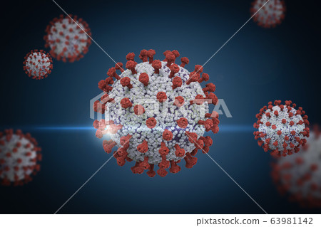coronavirus cell or covid-19 cell disease 63981142