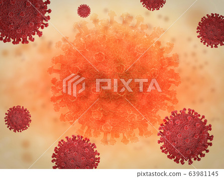 coronavirus cell or covid-19 cell disease 63981145