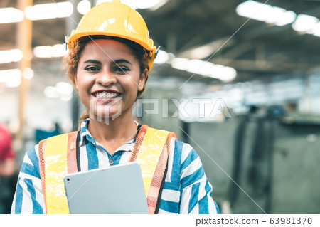 Industrial Engineers in Hard Hats.Work at the Industrial Engineers in Hard Hats.Work at the 63981370