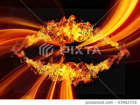 Abstract flame lips Abstract flame lips 63982558