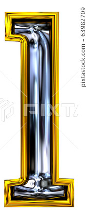 3D rendering. Lowercase Letter l. 3D rendering. Lowercase Letter l. 63982709