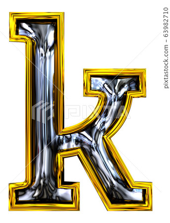 3D rendering. Lowercase Letter k. 63982710