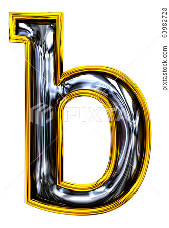 3D rendering. Lowercase Letter b. 3D rendering. Lowercase Letter b. 63982728