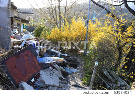 Korea, Seongbuk-gu, Jeongneung-dong, Alleyway, Spring 63984024