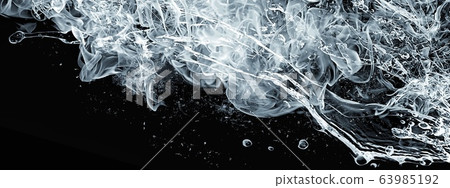 淡淡的火焰和水的抽象背景 63985192