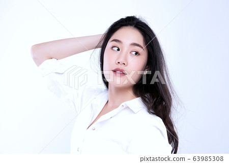 女人，成人，美女，迷人，可愛，人，微笑 63985308