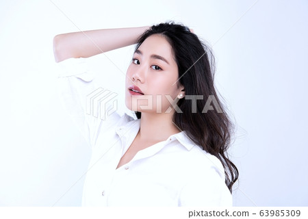 女人，成人，美女，迷人，可愛，人，微笑 63985309