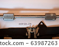 Vintage typewriter with a text 63987263