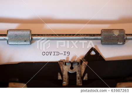 Vintage typewriter with a text 63987263