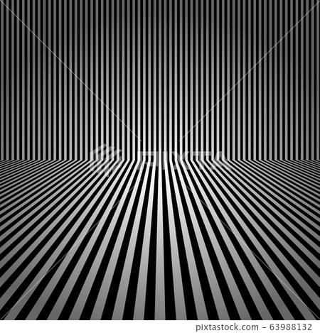 striped perspective. abstract monochrome template 63988132