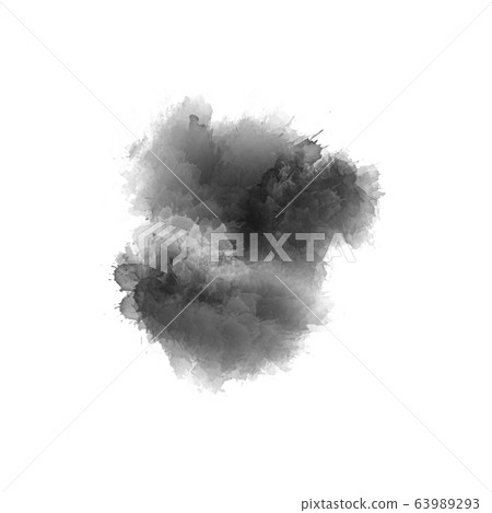 Artistic black and white painting . Monochrome paint splashes. Modern abstract art. 63989293