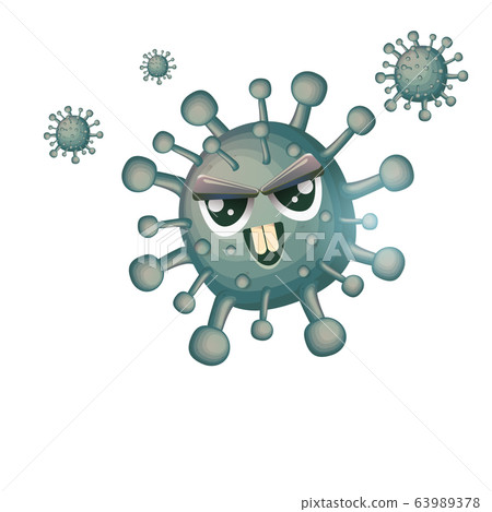 vector covid-19 virus novel coronavirus 2019-nCoV cartoon character isolated on white background. My name is coronavirus concept iilustration. Grey virus cell microbe icon. vector covid-19 virus novel coronavirus 2019-nCoV cartoon character isolated on white background. My name is coronavirus concept iilustration. Grey virus cell microbe icon. 63989378