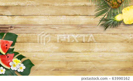 Background-summer-tropical-fruit-wood 63990162