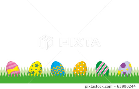 Easter eggs lined background 63990244
