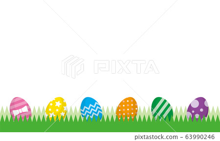 Easter eggs lined background Easter eggs lined background 63990246