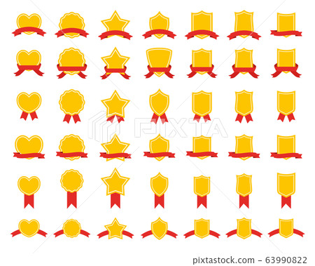 Symbol and ribbon icon - Stock Illustration [63990822] - PIXTA
