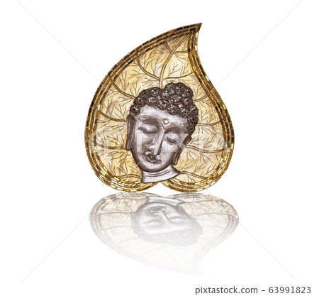 Head of the Buddha History isolated on White 63991823