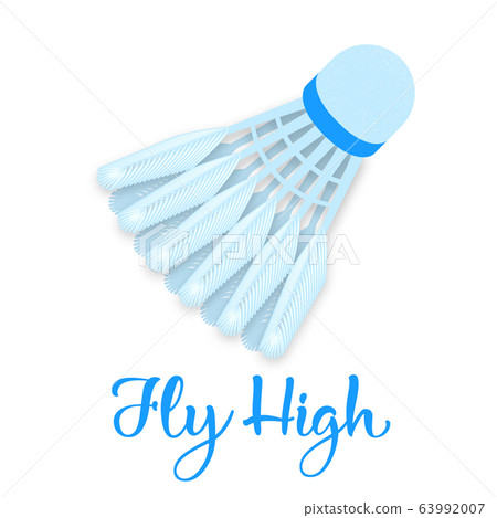 Vector shuttlecock in fligt with motivation quote Vector shuttlecock in fligt with motivation quote 63992007