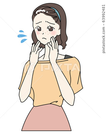 皮膚不好 粗糙的皮膚 皮膚乾燥 63992481