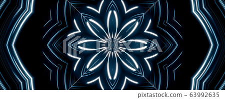 Glowing neon lines creating a tunnel light, modern Glowing neon lines creating a tunnel light, modern 63992635