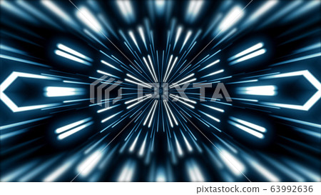 Flying lines into digital technologic tunnel. 63992636