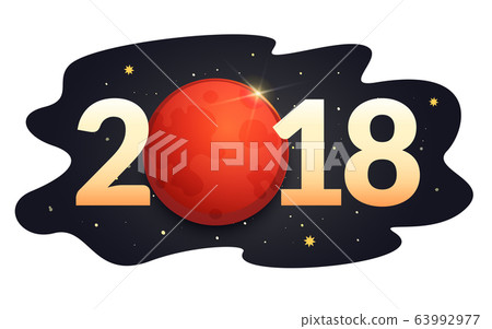 Total lunar eclipse. Blood Moon, vector Total lunar eclipse. Blood Moon, vector 63992977
