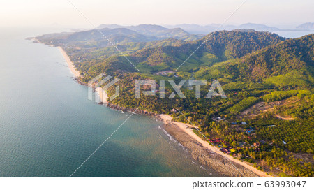 An aerial view of Khlong Hin Beach at Lanta noi An aerial view of Khlong Hin Beach at Lanta noi 63993047