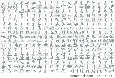 Sports silhouette silver frame name Sports silhouette silver frame name 63993953